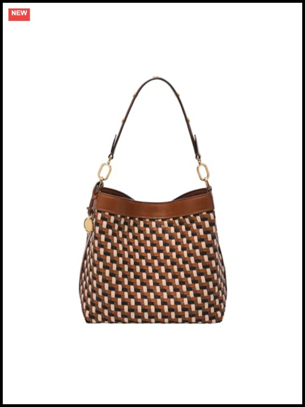 Fossil Women's Jessie Faux Leather Bucket Shoulder Bag Large